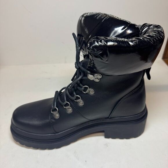 Women Journee Collection Womens 8.5 M Black Irrah Lace Up Mid Calf Combat Boots NIBSI1